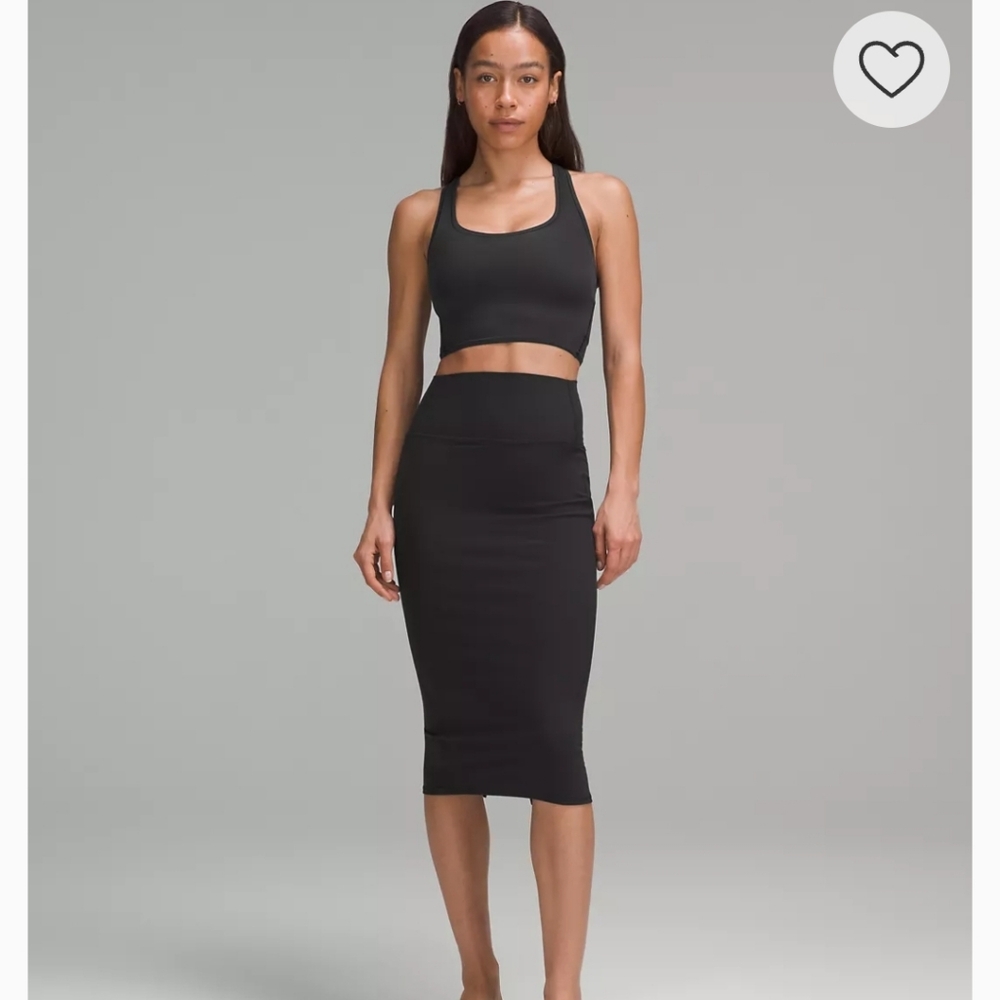 lululemon athletica Black Midi Pencil Skirt